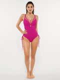 Popilush® Mesh Inset Tie-Side Sculpting One-Piece Swimsuit