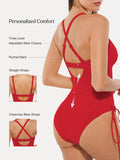 Sculpting Curve Mesh Skirt One-Piece Swimsuit