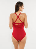 Popilush® Mesh Inset Tie-Side Sculpting One-Piece Swimsuit