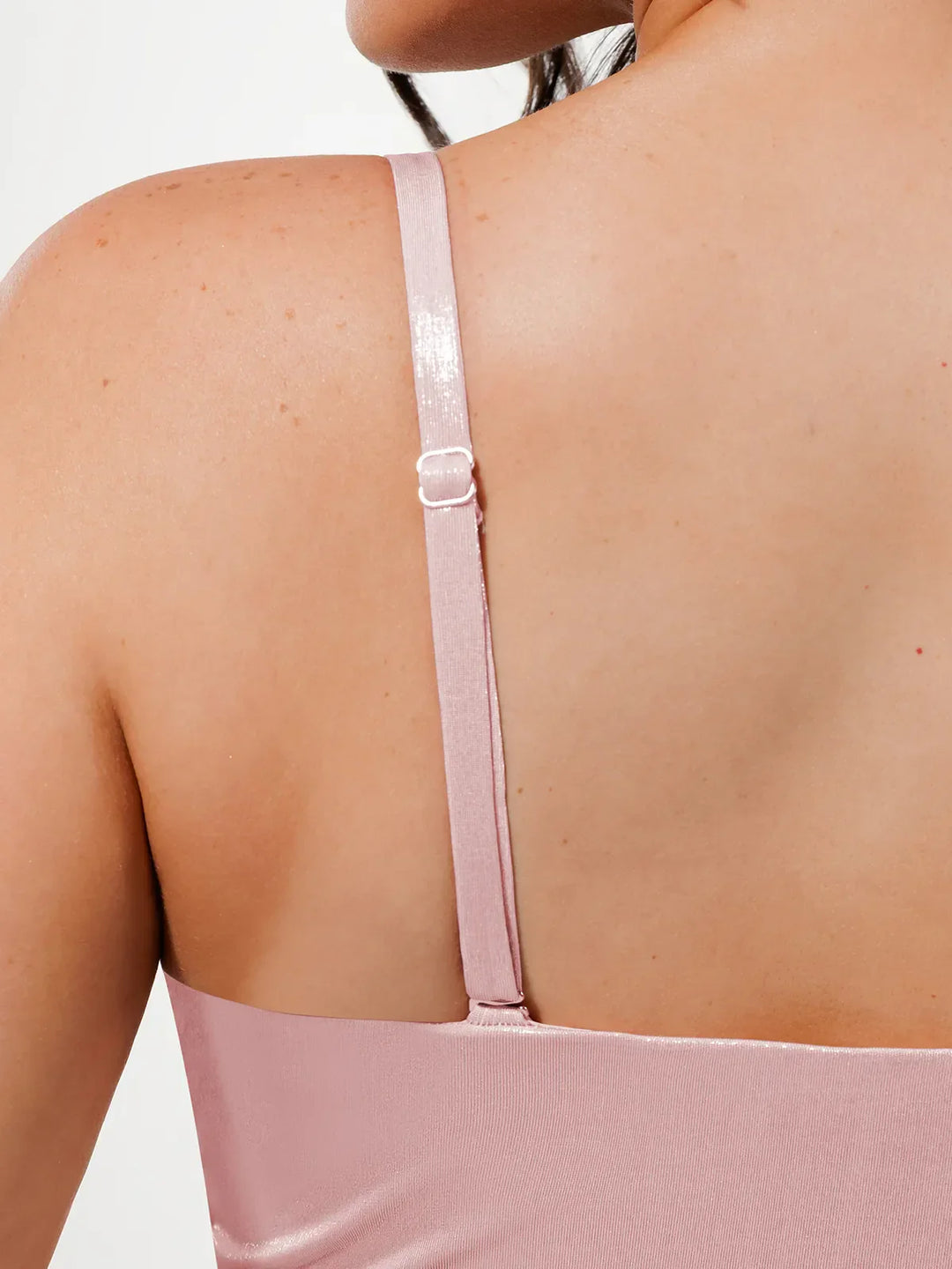 Popilush® Metallic Cowl Neck Side Ruched Sculpting Midi Dress