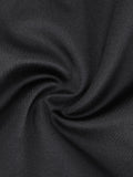 Close-up texture of Popilush® dress material, featuring black satin fabric.