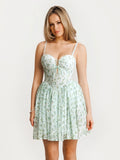 Popilush® Off-The-Shoulder Sculpting Corset Fit & Flare Mini Dress