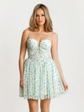 Popilush® Off-The-Shoulder Sculpting Corset Fit & Flare Mini Dress