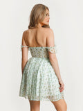 Popilush® Off-The-Shoulder Sculpting Corset Fit & Flare Mini Dress
