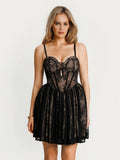 Popilush® Off-The-Shoulder Sculpting Corset Fit & Flare Mini Dress