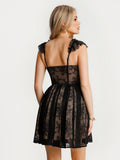 Popilush® Off-The-Shoulder Sculpting Corset Fit & Flare Mini Dress