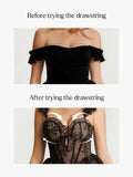 Popilush® Off-The-Shoulder Sculpting Corset Fit & Flare Mini Dress