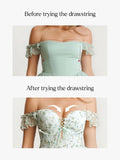 Popilush® Off-The-Shoulder Sculpting Corset Fit & Flare Mini Dress