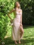 Popilush® Off-The-Shoulder Sculpting Floral Print Maxi Dress