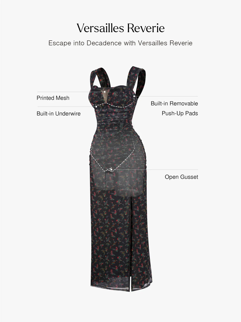 Popilush® Off-The-Shoulder Sculpting Floral Print Maxi Dress
