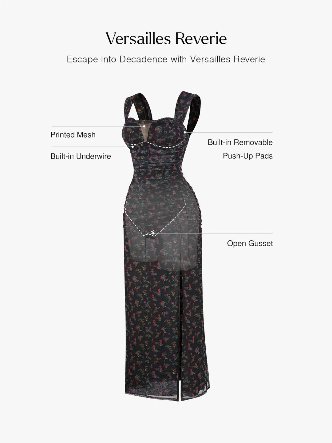 Popilush® Off-The-Shoulder Sculpting Floral Print Maxi Dress