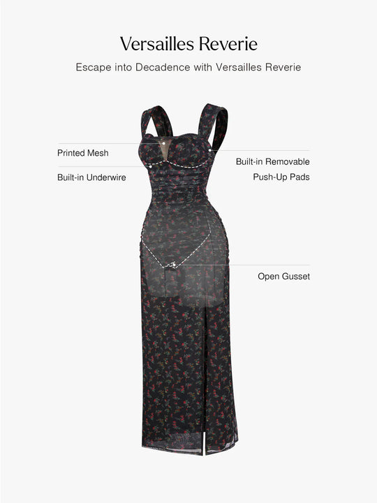 Off-The-Shoulder Sculpting Floral Print Maxi Dress