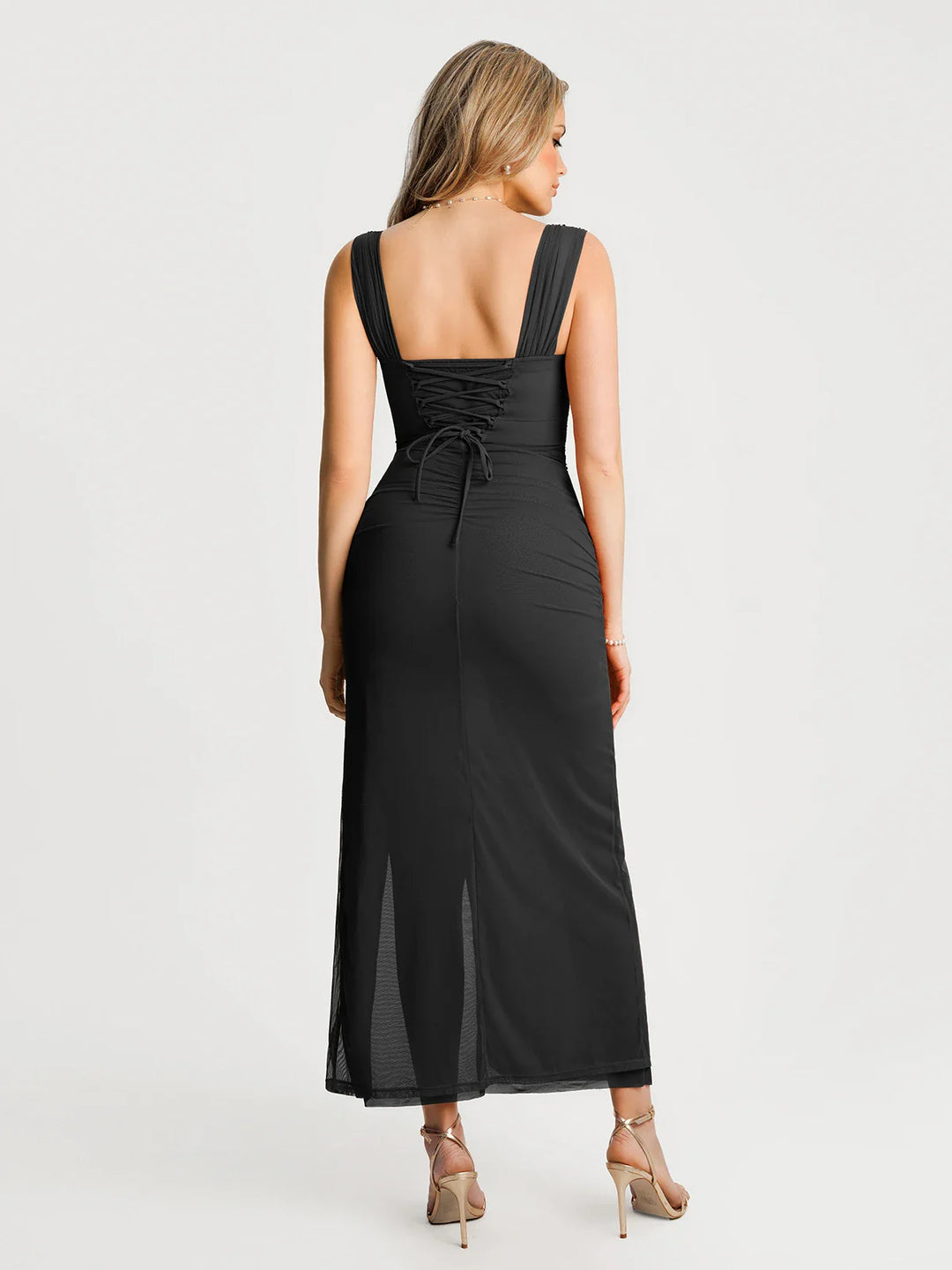 Popilush® Off-The-Shoulder Sculpting Floral Print Maxi Dress