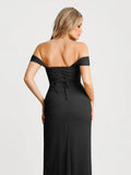 Popilush® Off-The-Shoulder Sculpting Floral Print Maxi Dress