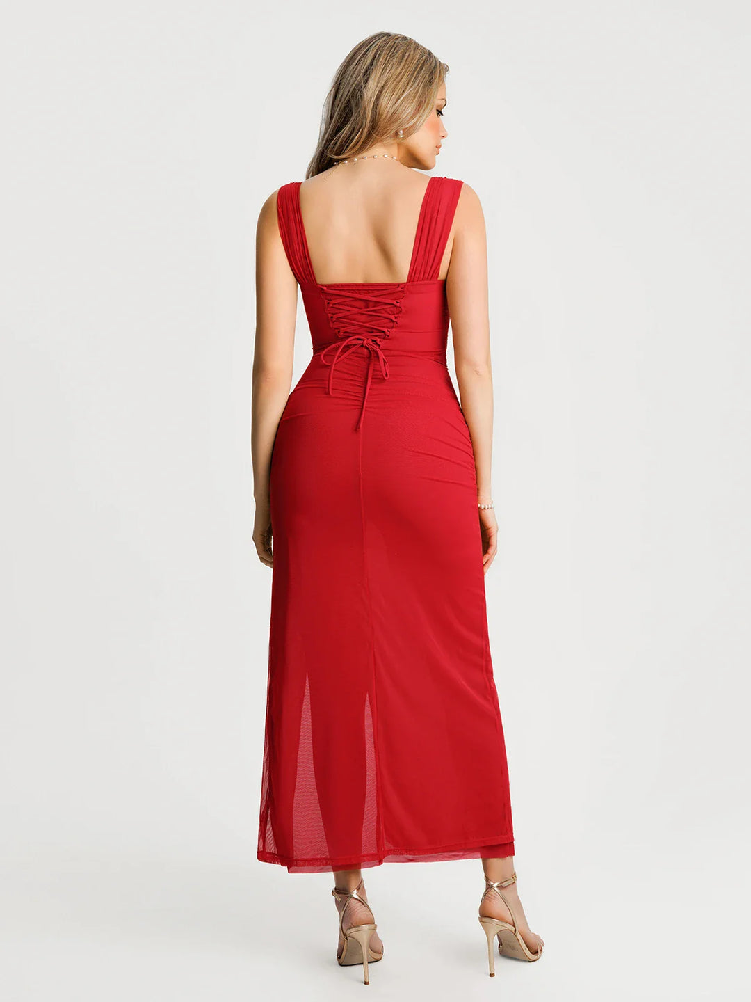 Popilush® Off-The-Shoulder Sculpting Floral Print Maxi Dress