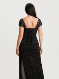 Popilush® Off-The-Shoulder Sculpting Floral Print Maxi Dress