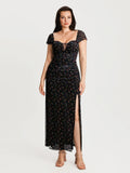 Popilush® Off-The-Shoulder Sculpting Floral Print Maxi Dress