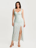 Popilush® Off-The-Shoulder Sculpting Floral Print Maxi Dress