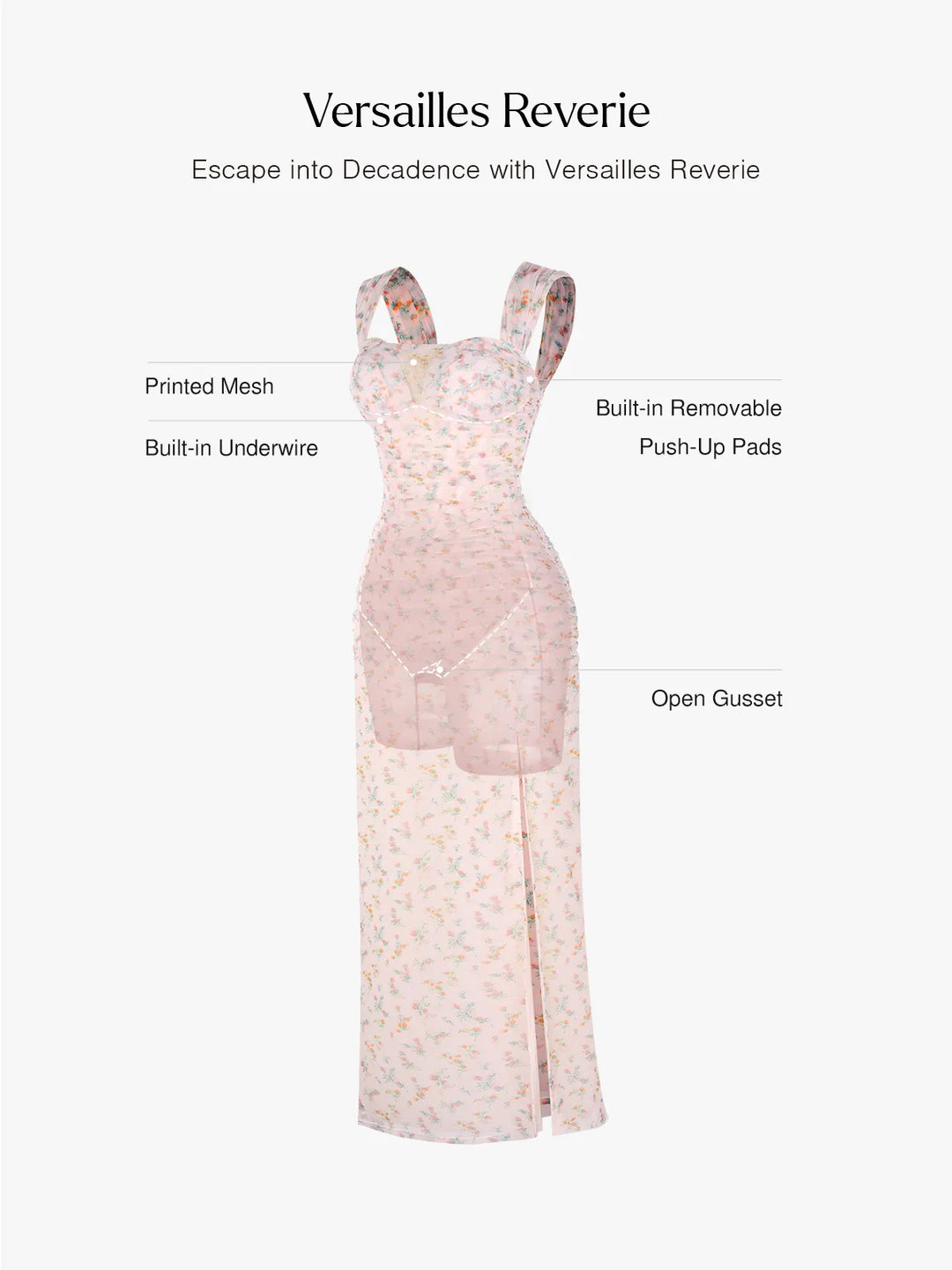 Popilush® Off-The-Shoulder Sculpting Floral Print Maxi Dress