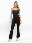 Popilush® Shapewear Flare Leg Jumpsuit in Black: Flattering design