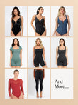 Mystery box surprise items: various bodysuits, shapewear, sportswear, and pants for women. And More....