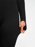 Popilush® Popilush Ribbed U Neck Jumpsuit Built-in Bra Tummy Control