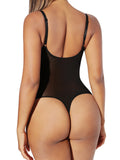 Popilush® Popilush V Neck Tummy Control Low Back Thong Bodysuit