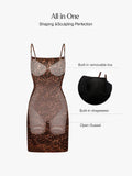 Popilush® Bodycon Summer Vacation Dinner Party Cocktail Drss Popilush X Angela Shapewear Mesh Tummy Control Adjustable Strap Slip Dress