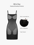 Popilush® Bodycon Summer Vacation Dinner Party Cocktail Drss Popilush X Angela Shapewear Mesh Tummy Control Adjustable Strap Slip Dress