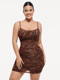 Popilush® Bodycon Summer Vacation Dinner Party Cocktail Drss Popilush X Angela Shapewear Mesh Tummy Control Adjustable Strap Slip Dress