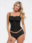 Popilush® Black / S Popilush X Angela Shapewear Sculpting Leopard Mesh Detachable Strap Corset Top