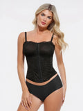 Popilush® Black / S Popilush X Angela Shapewear Sculpting Leopard Mesh Detachable Strap Corset Top