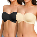 Popilush® Strapless Bra Push-Up Unlined Underwire Strapless Bra Bundle