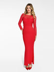 Popilush®: Red shapewear slip dress mesh top for a perfect date