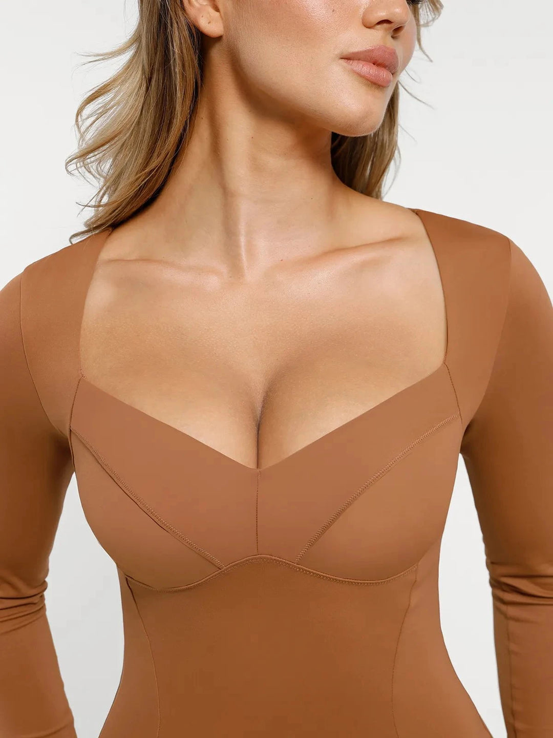 Popilush® Formal Bodycon Party Cocktail Warm Gown Winter Redtag Thermal Shapewear Long Sleeve Sweetheart Mini Dress