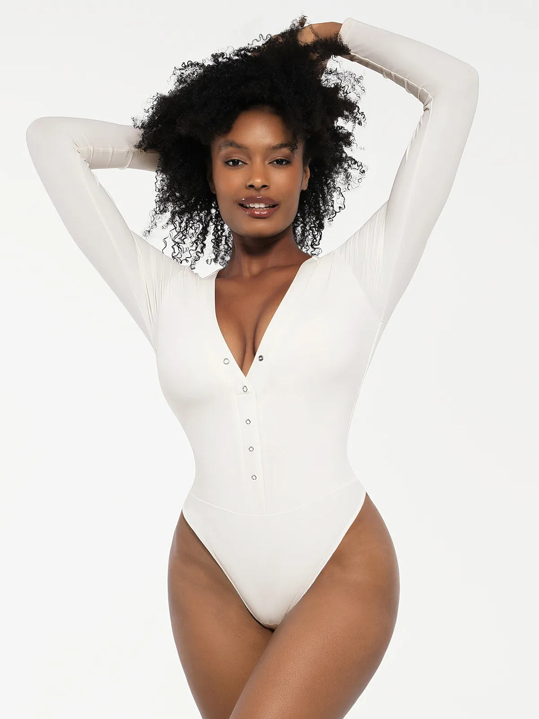 Popilush® Tops Body Shaper Sculpting Warm Winter Redtag Thermal Shapewear Long Sleeve Tummy Control Bodysuit
