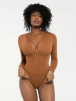 Popilush® Tops Body Shaper Sculpting Warm Winter Brown / XS Redtag Thermal Shapewear Long Sleeve Tummy Control Bodysuit