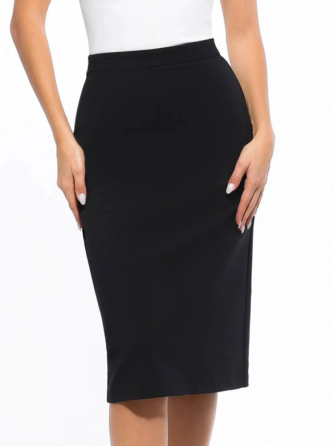 Popilush® Black / XS SculptEase Commuter Fitted Skirt