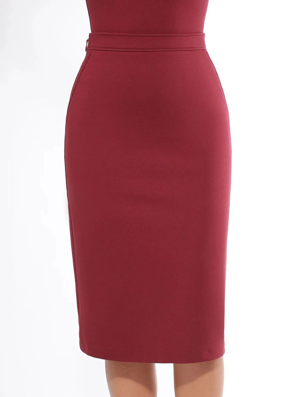 Popilush® Red / XS SculptEase Commuter Fitted Skirt