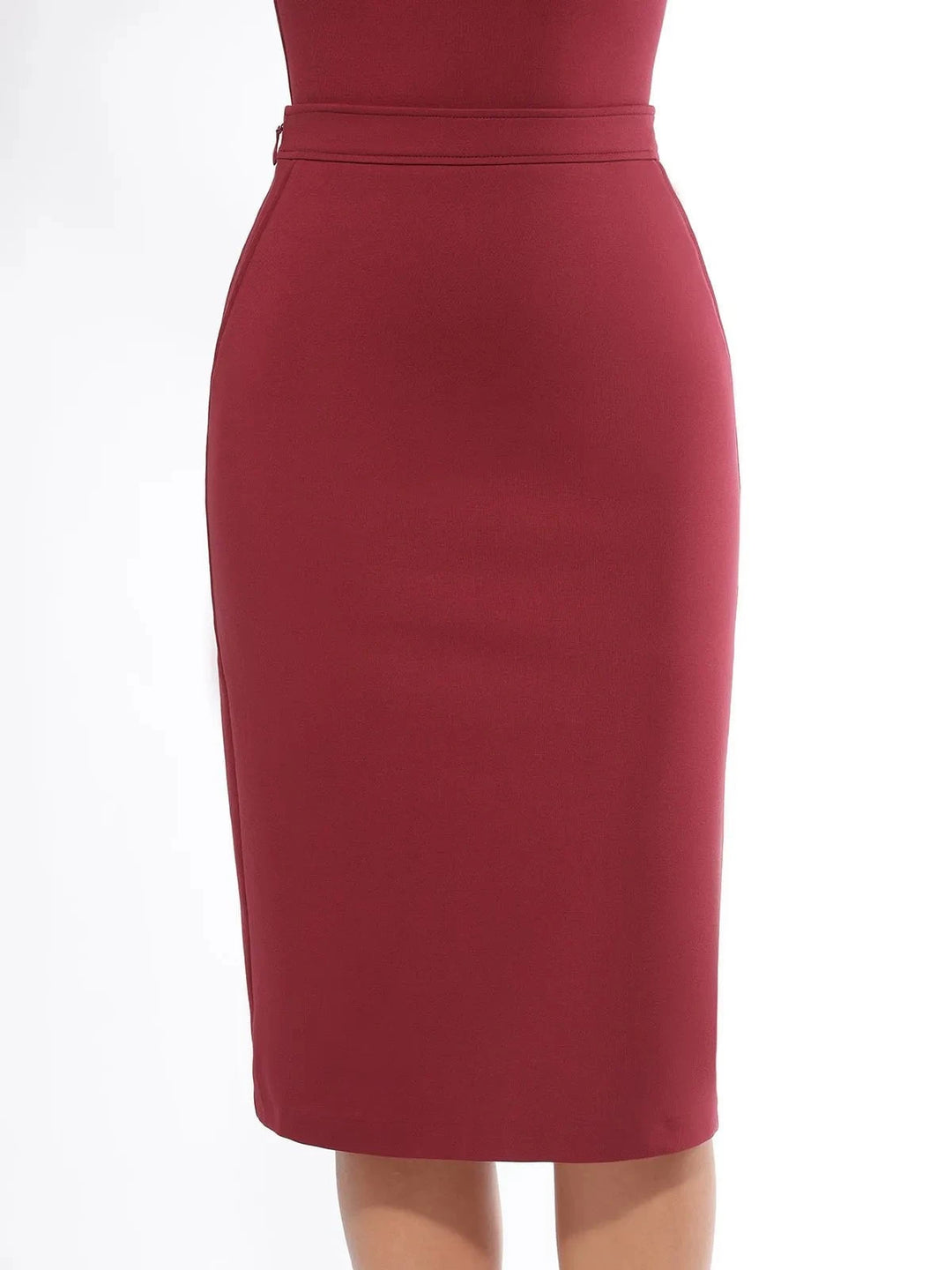 Popilush® Red / XS SculptEase Commuter Fitted Skirt