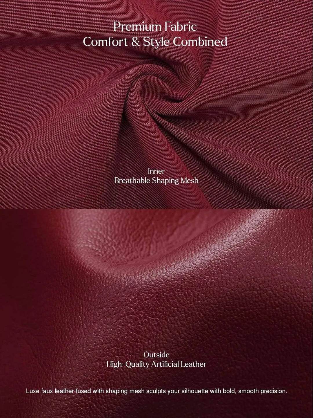 Popilush® Sculpted Faux Leather Contour Skirt