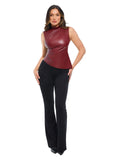 Popilush® Sculpting 3-in-1 Faux Leather Bodysuit