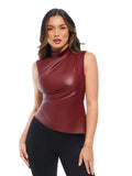 Popilush® Sculpting 3-in-1 Faux Leather Bodysuit