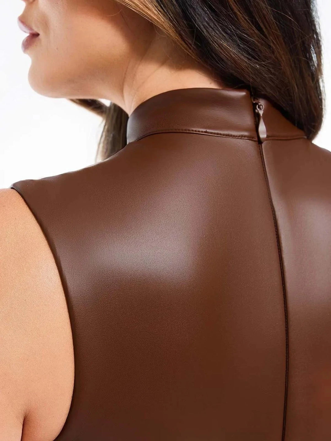 Popilush® Sculpting 3-in-1 Faux Leather Bodysuit