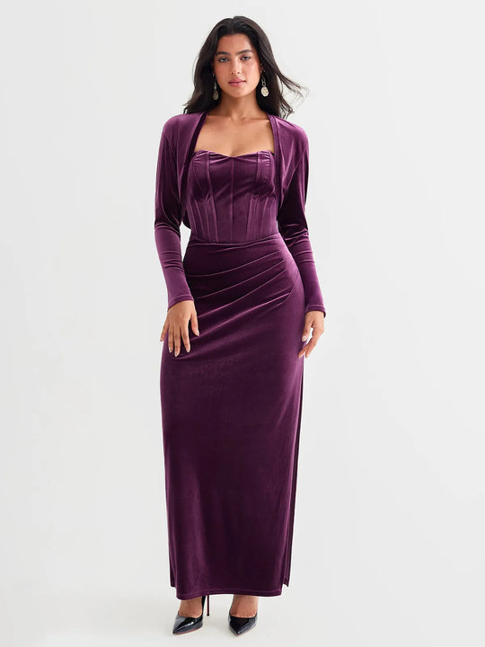 Popilush® Sculpting Cropped Velvet Drape Jacket