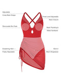Mesh Inset Tie-Side Sculpting One-Piece Swimsuit