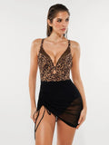 Mesh Inset Tie-Side Sculpting One-Piece Swimsuit