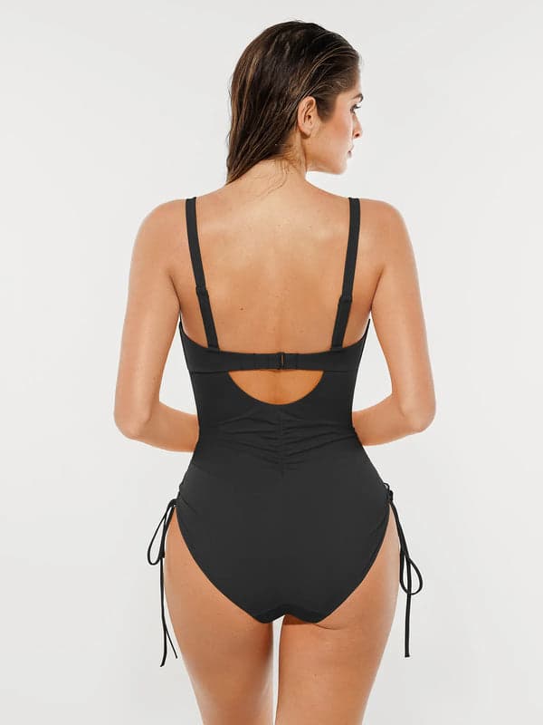 Popilush® Sculpting Curve Mesh Skirt One-Piece Swimsuit