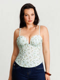Popilush® Sculpting Floral Boned Convertible Strap Corset Top