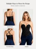 Popilush® Sculpting Floral Boned Convertible Strap Corset Top